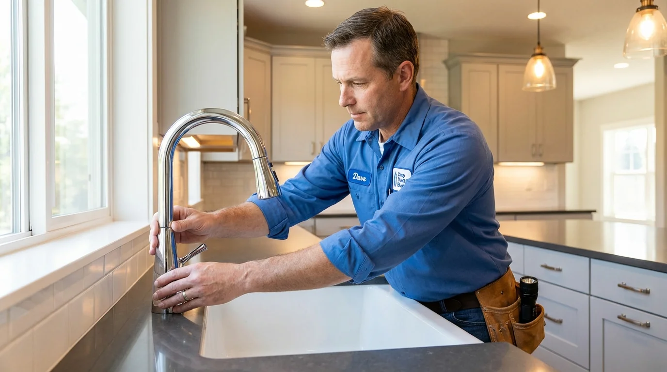 Kitchen faucet installation by Johns Plumbing LLC in Saint Peters